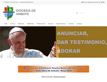 Tablet Screenshot of diocesisambato.org